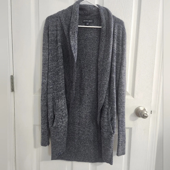 Barefoot Dreams Cozychic lite oversized lagenlook soft open cardigan blue XS - Picture 1 of 12